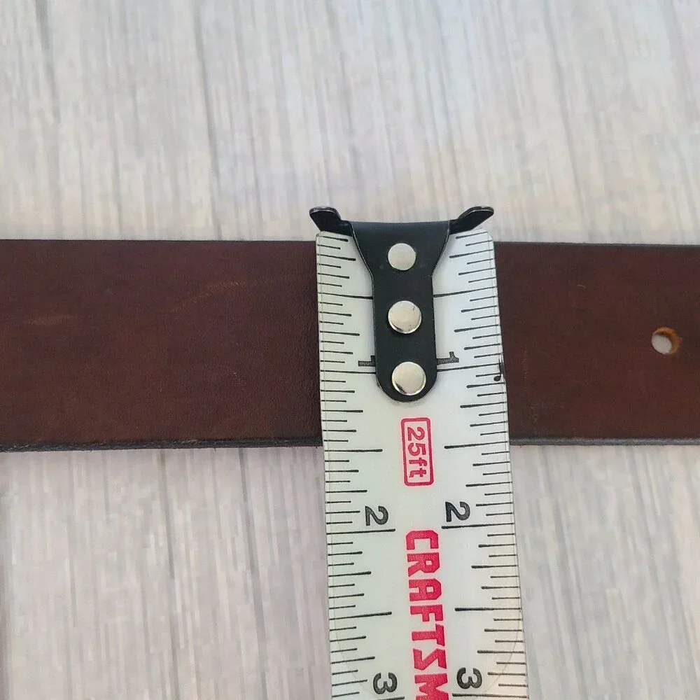 Vintage Old Navy Italian Leather Belt Boho Buckle Womens Measures L USA - Picture 4 of 8